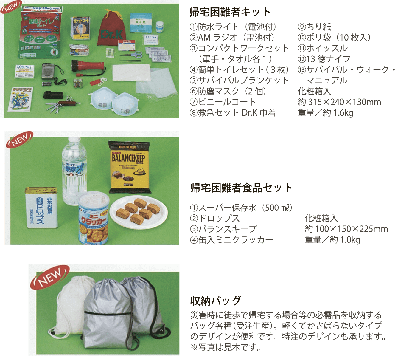 帰宅困難者キット